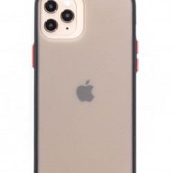 iPhone 12/12 Pro Matte Translucent Case Black/Red