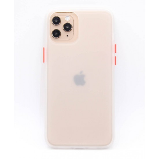 iPhone 12/12 Pro Matte Translucent Case White/Red