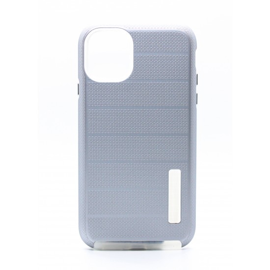 Stripes TPU Hybrid Case for iPhone 11- Silver