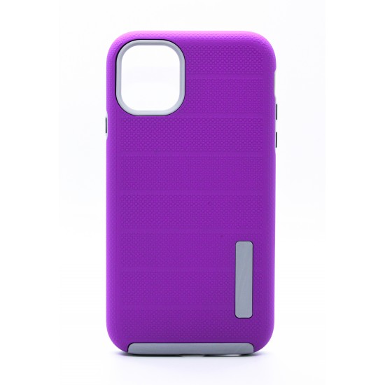 iPhone 11 Pro Max Stripes TPU Hybrid Purple