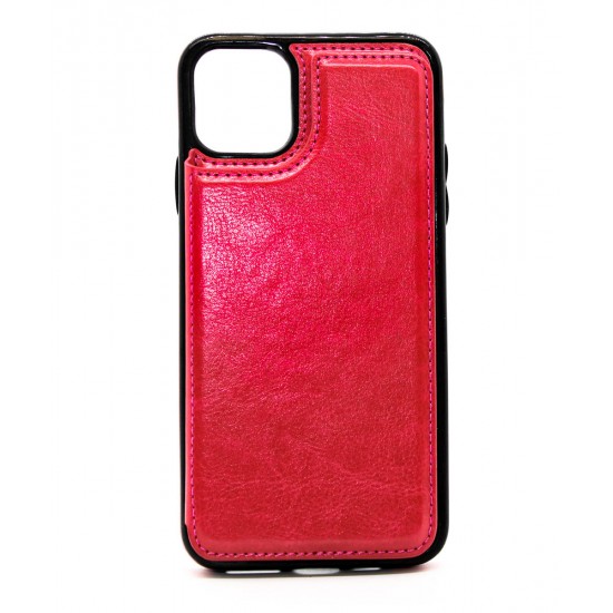 iPhone 11 Pro Max Back Wallet Leather Red