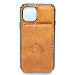 iPhone 12/12 Pro Back Wallet Magnetic Light Brown