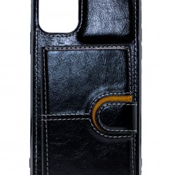 iPhone 11 Pro Max Back Wallet PU Leather Black