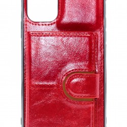 iPhone 12/12 Pro Back Wallet PU Leather Red