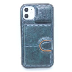 iPhone 11 Back Wallet PU Leather Green