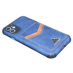 King back wallet case for iPhone 11- Blue