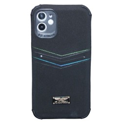 Fzalanbell back wallet case for iPhone 11- Black