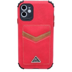 King back wallet case for iPhone 11- Red