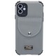 Fzalanbell back pocket  wallet case for iPhone 12/12 Pro- Gray