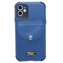Fzalanbell back pocket  wallet case for iPhone 11- Blue