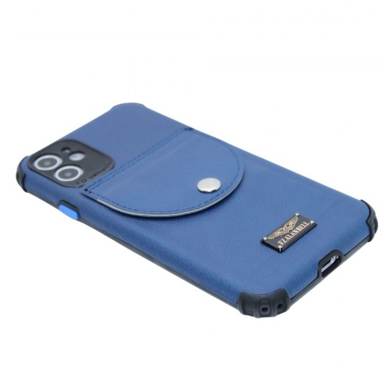 Fzalanbell back pocket  wallet case for iPhone 11- Blue