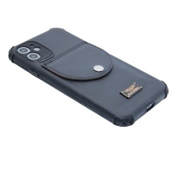Fzalanbell back pocket  wallet case for iPhone 12/12 Pro- Black