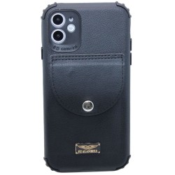 Fzalanbell back pocket  wallet case for iPhone 12/12 Pro- Black