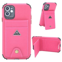 Heavy Duty King back wallet case for iPhone 12/12 pro- Pink