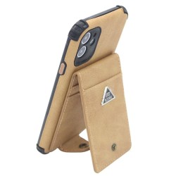 Heavy Duty King back wallet case for iPhone 12/12 pro- Brown