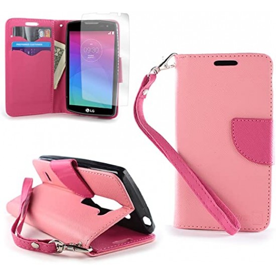 Full Wallet Case for Motorola G 5 Plus- Light Pink