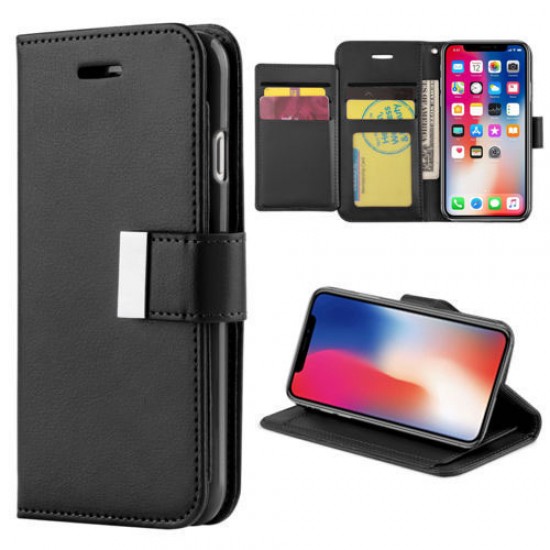 Extra pocket wallet case for iPhone 11- Black