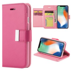 Extra pocket wallet case for iPhone 12/12 pro- Hot Pink