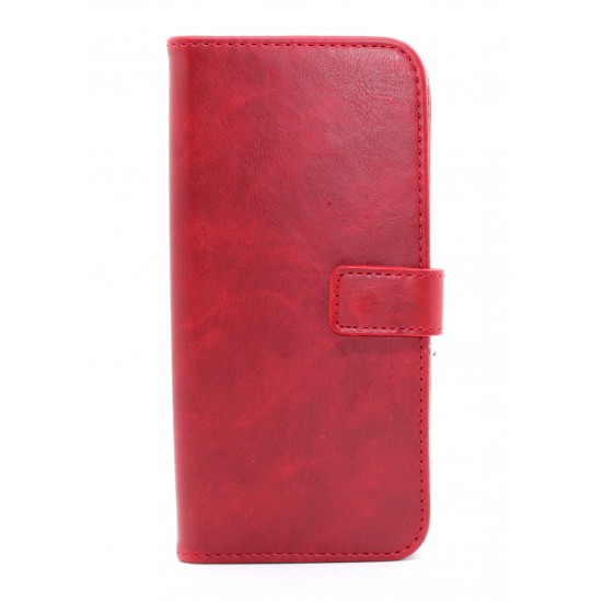 iPhone XR Full Wallet Cover Red