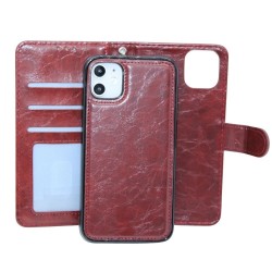 Magnetic wallet case for iPhone 11- Red