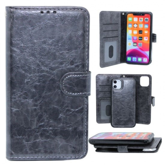Magnetic wallet case for iPhone 12/12 Pro - Gray