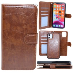 Magnetic wallet case for Phone 11- Brown