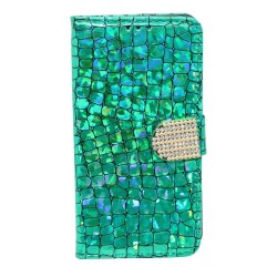 Fancy wallet case for iPhone 11- Green