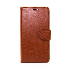 Full Wallet Case For Motorola Z Play- Brown