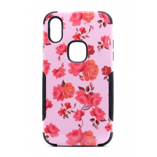 iPhone X/XS 3-in-1 Design Case Pink Rose 