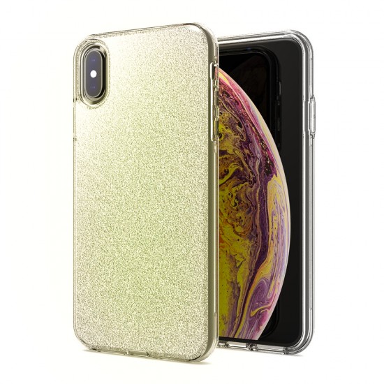 iPhone X/XS Clear Shimmer Glitter Gold
