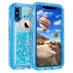 iPhone XR Liquid Defender Glitter Blue 