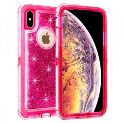 iPhone XR Liquid Defender Glitter Hot Pink 