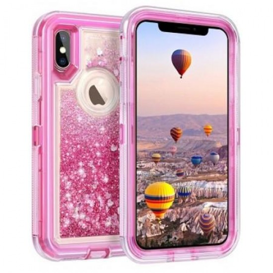 iPhone XR Liquid Defender Glitter Pink 