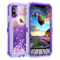 iPhone X/XS Liquid Defender Glitter Purple 