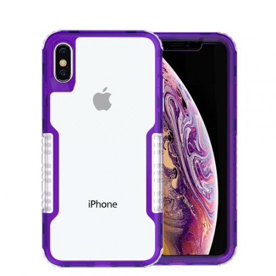 iPhone X/XS Clear Ribbed Classic Purple