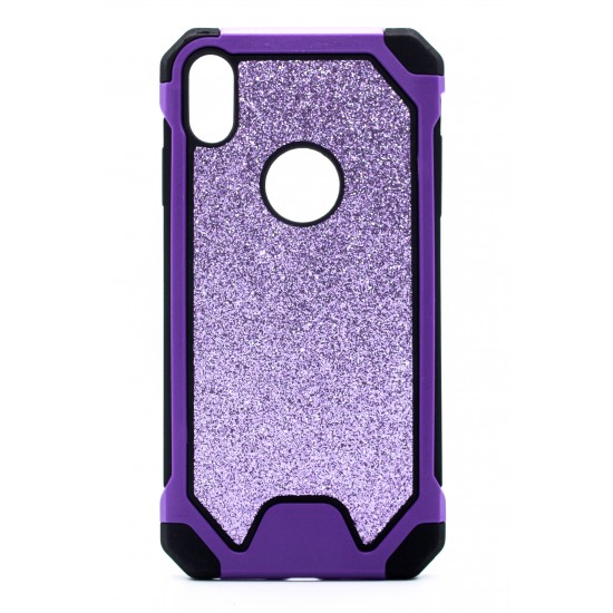 iPhone X/XS Heavy Duty Shimmer Case Purple 