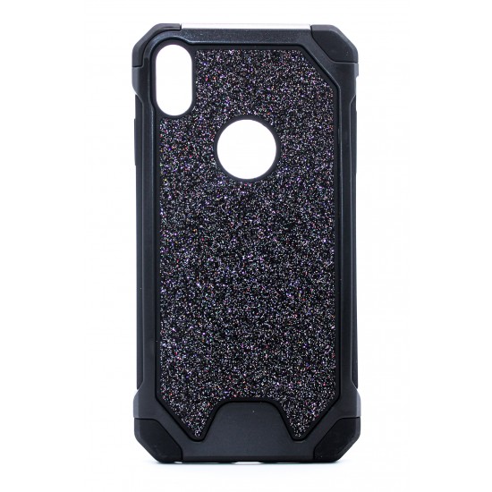 iPhone X/XS Heavy Duty Shimmer Case Black 