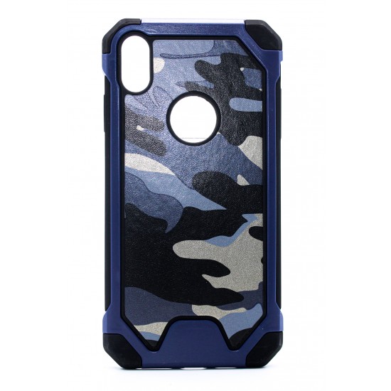 iPhone 6/6s/7/8/SE 2020 Heavy Duty Shimmer Camo Blue 