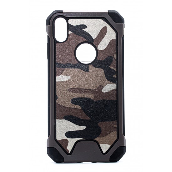 iPhone X/XS Heavy Duty Shimmer Camo Brown 