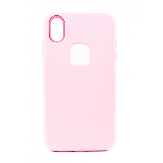iPhone XS Max 3-in-1 Design Case Silicone Matte Pink