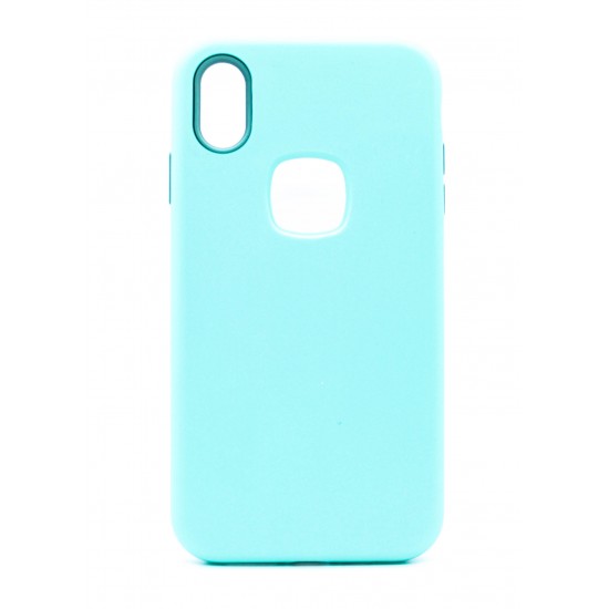 iPhone X/XS 3-in-1 Design Case Silicone Matte Teal