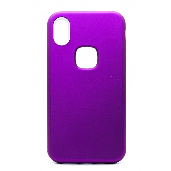 iPhone X/XS 3-in-1 Design Case Silicone Matte Purple