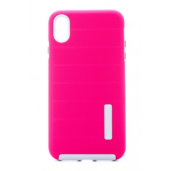 iPhone X/XS TPU Hybrid Stripe Cases Pink
