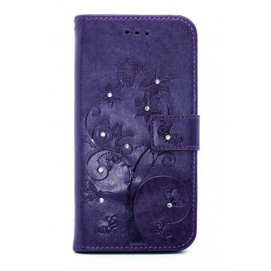 Samsung Galaxy S8 Plus Full Wallet Design Case Purple 