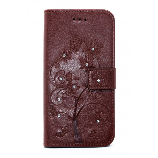 iPhone X/XS Full Wallet Design Case Brown