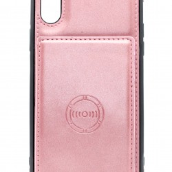 iPhone X/XS Back Wallet Magnetic Pink