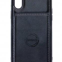 iPhone XR Back Wallet Magnetic Black