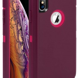 iPhone XS Max Armor Case- Burgundy