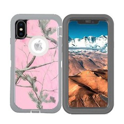 iPhone XR Defender Armor Case With Belt Clip - Pink Camouflage