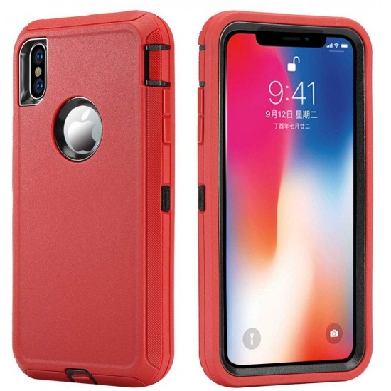 iPhone X/XS Defender Armor Case - Red